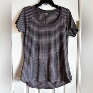 Calia Striped plum Gray Women's Top